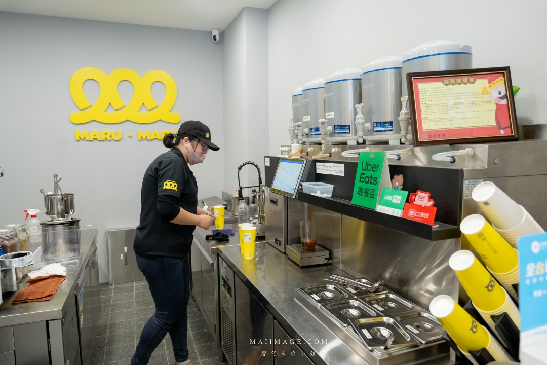 【林口美食】MARU MARU是圈圈～林口三井Outlet二期必訪手搖飲專賣店，必點桂花Q粿檸檬青茶+手工菠蘿泡芙