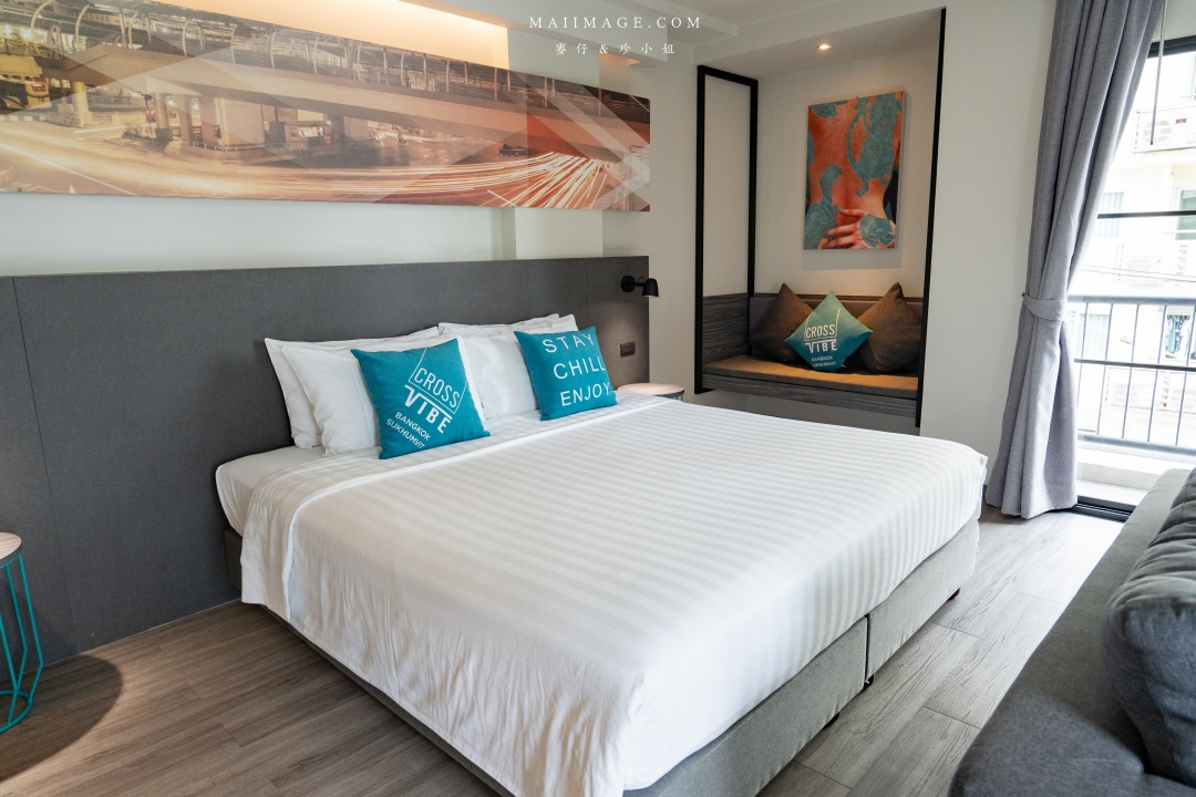 【曼谷住宿推薦】曼谷寰庭氛圍素坤逸酒店 Cross Vibe Bangkok Sukhumvit～曼谷設計感強烈的評價公寓式酒店，曼谷BTS On Nut 平價優質住宿推薦！