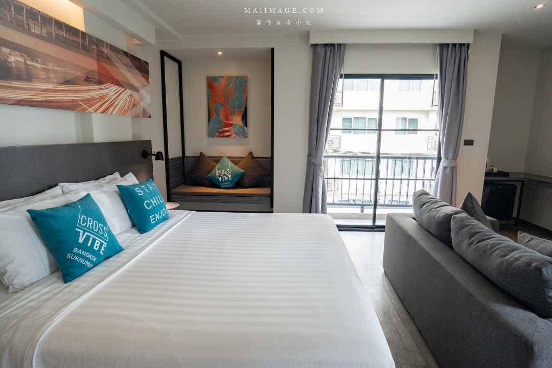 【曼谷住宿推薦】曼谷寰庭氛圍素坤逸酒店 Cross Vibe Bangkok Sukhumvit～曼谷設計感強烈的評價公寓式酒店，曼谷BTS On Nut 平價優質住宿推薦！