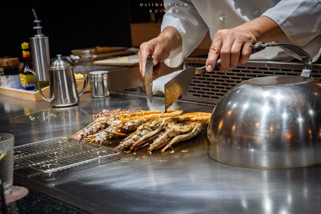 【桃園中壢美食】粋 割烹鐵板燒～隱身在二樓的全預約制無菜單鐵板燒，一個價位可以享受海陸雙主餐。老闆用料不手軟價格又實惠。中壢頂級鐵板燒推薦、中壢約會餐廳推薦