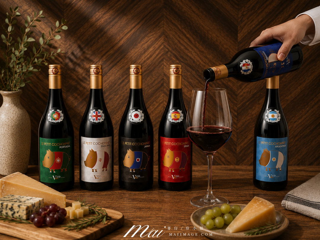 【2026聚餐紅酒推薦】南法小豬 2026 世界盃足球賽限量紀念版～六國世界盃限定酒標，聚餐看球必備紅酒！全聯、大全聯必買紅酒推薦