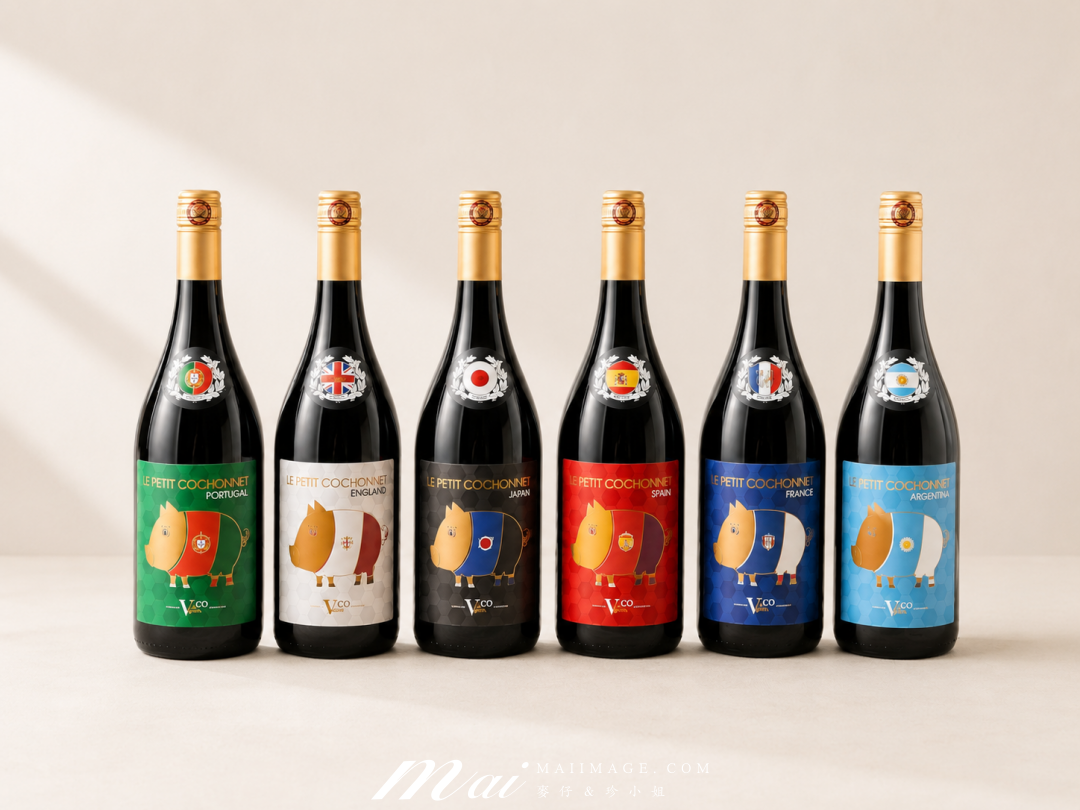 【2026聚餐紅酒推薦】南法小豬 2026 世界盃足球賽限量紀念版～六國世界盃限定酒標，聚餐看球必備紅酒！全聯、大全聯必買紅酒推薦
