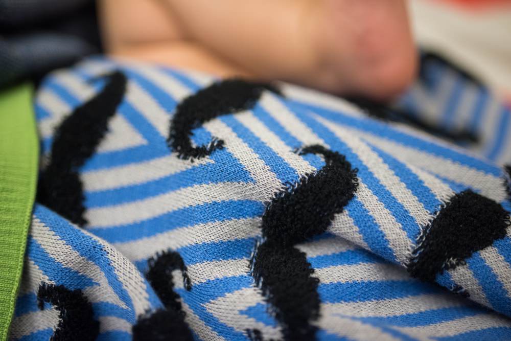給寶寶最好的呵護～100%有機棉嬰兒毯｜la Lovie翹鬍子嬰兒毯