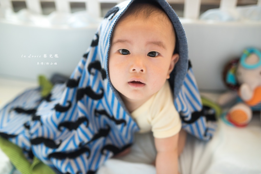 給寶寶最好的呵護～100%有機棉嬰兒毯｜la Lovie翹鬍子嬰兒毯 @麥仔の食尚生活
